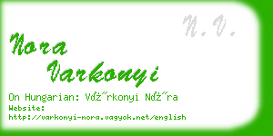 nora varkonyi business card